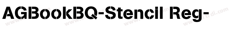 AGBookBQ-Stencil Reg字体转换
